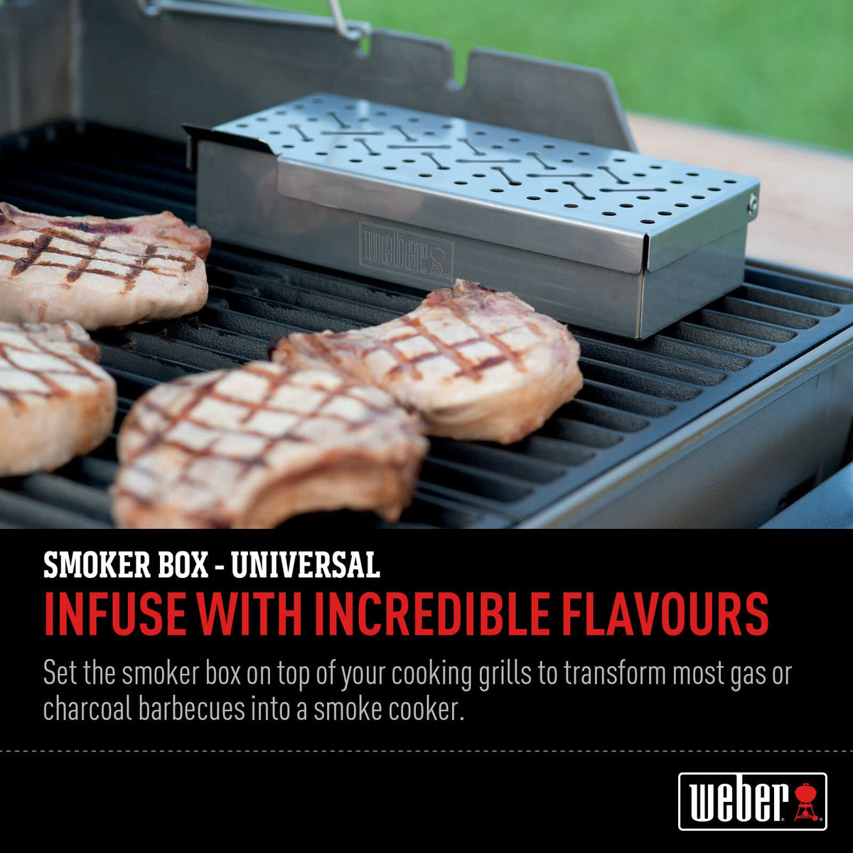 Weber smoker box easy chip refill during cook