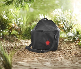 Weber Smokey Joe Bag tool pouch keeps tongs and spatulas handy.