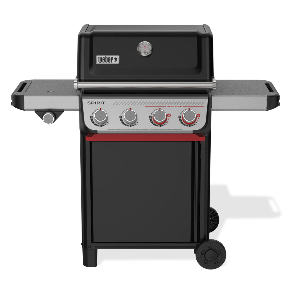 weber spirit e435 boost burners delivering intense searing in the sear zone.