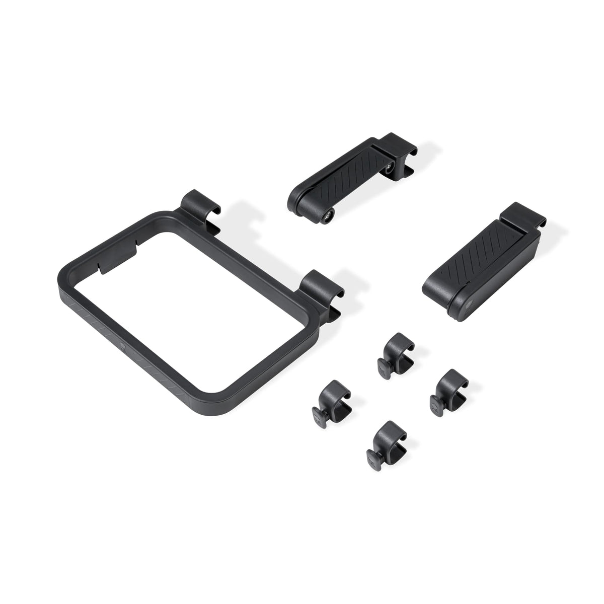 Weber Works organizer kit rail-mounted keeps essentials within easy reach while grilling.
