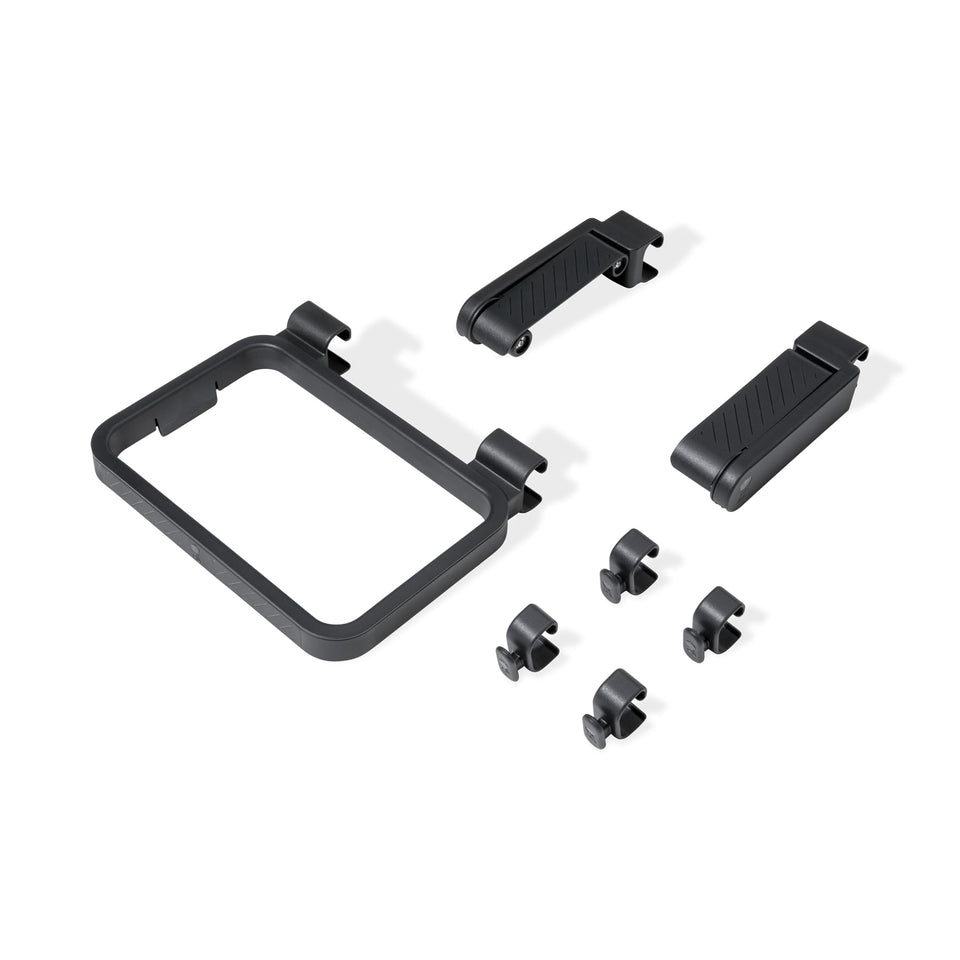 Weber Works organizer kit rail-mounted keeps essentials within easy reach while grilling.