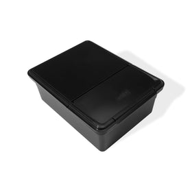 Weber Works storage bin fits inside side table for easy access