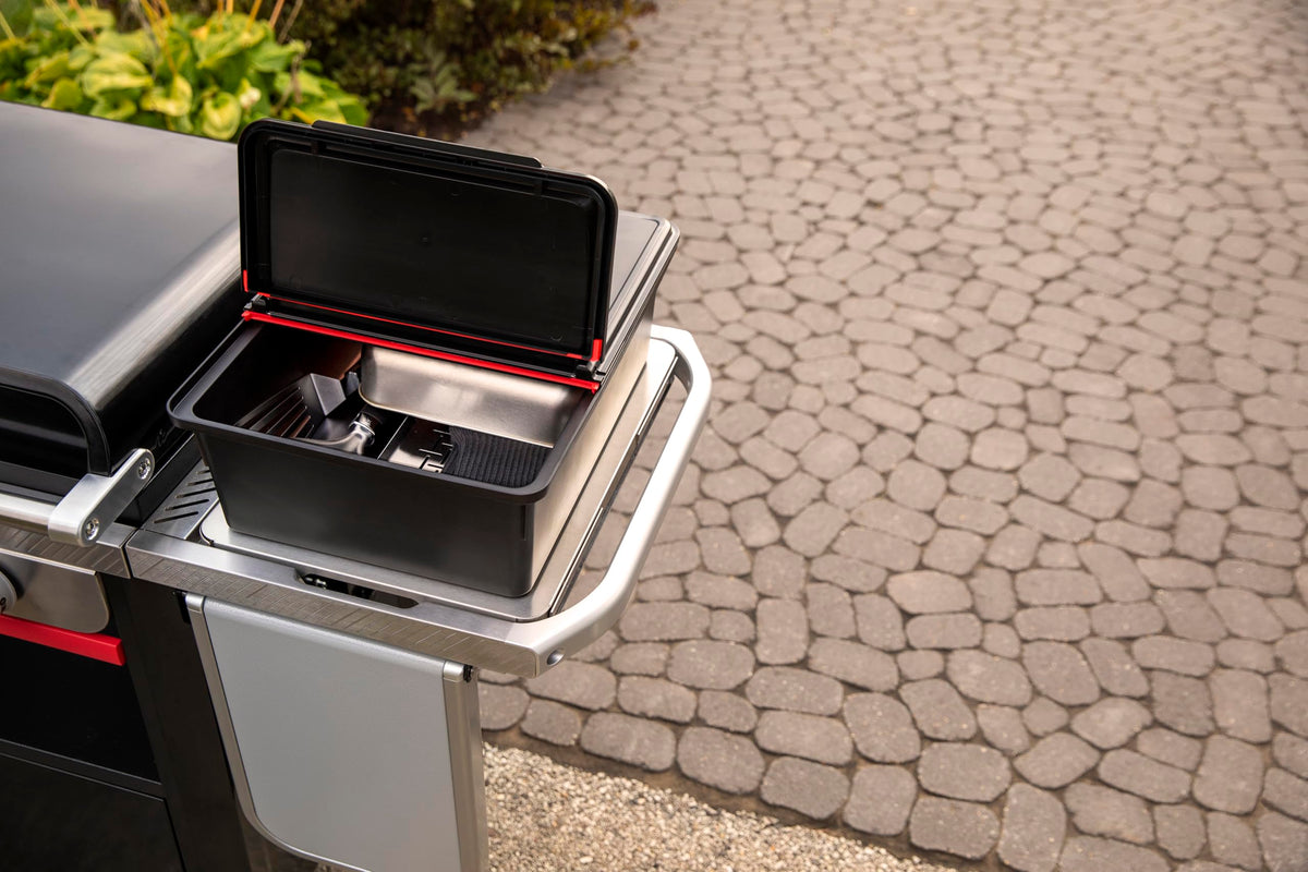 Weber Works compatibility with thirty-six-inch slate griddle and expandable stand