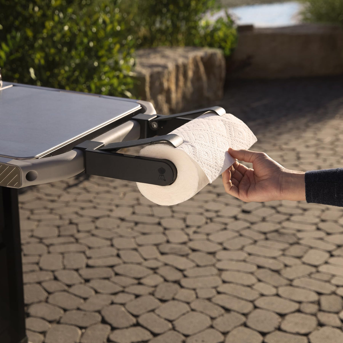 Weber Works four tool hooks offer flexible hanging for spatulas and tongs.