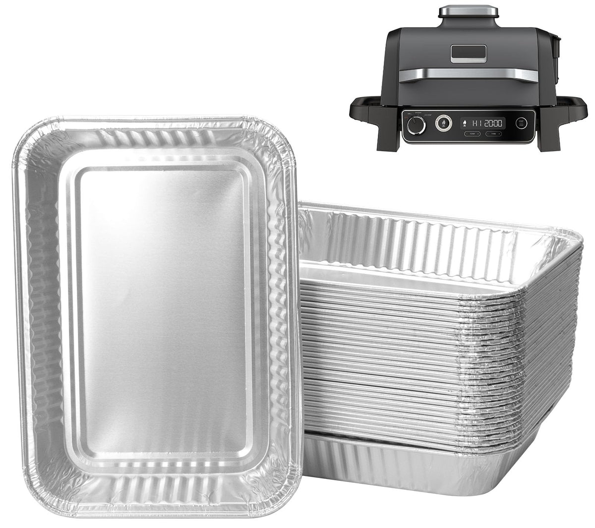 WEBROIL OG800/OG900 grease liner catching grease for easy cleanup.