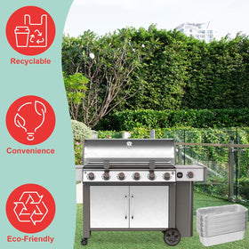 WEBROIL aluminum liners simplify cleanup and offer recyclable disposal.
