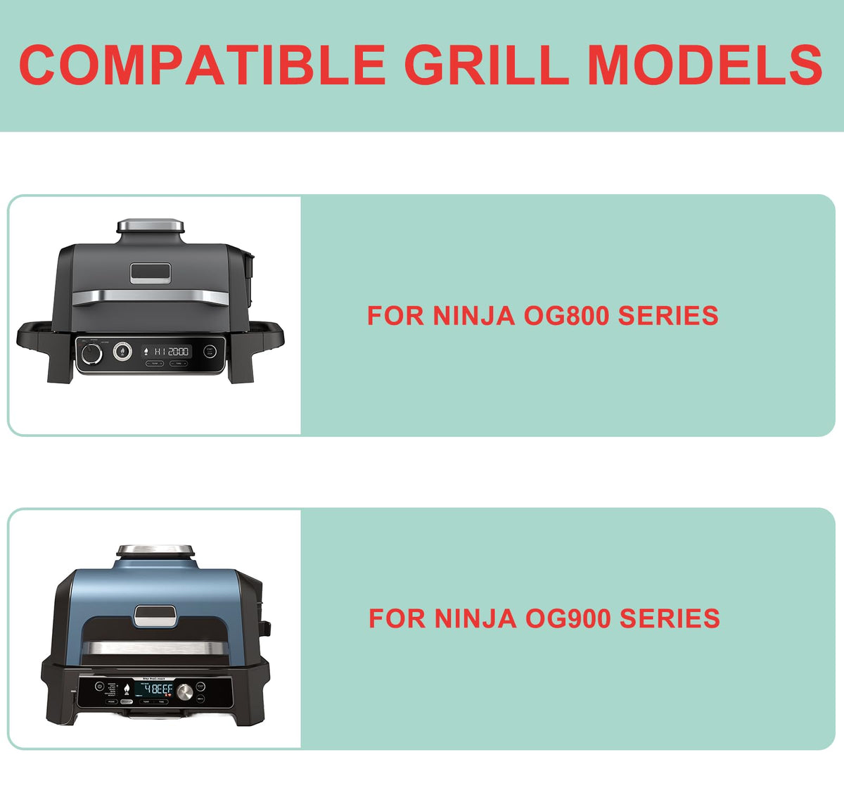 WEBROIL Ninja OG850/OG951 liner shown with drip pan compatibility.