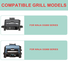 WEBROIL Ninja OG850/OG951 liner shown with drip pan compatibility.