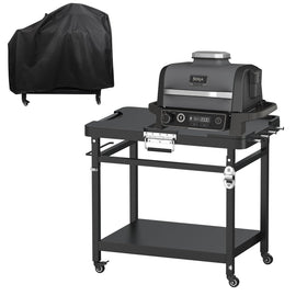 WEBROIL universal grill stand fits Ninja OG900 for a stable outdoor setup.