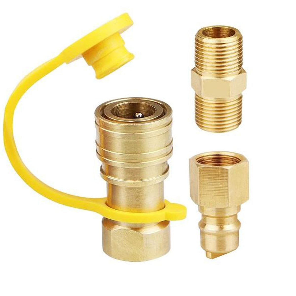 WedFeir 3/8 inch NPT brass fittings for versatile outdoor gas connections.