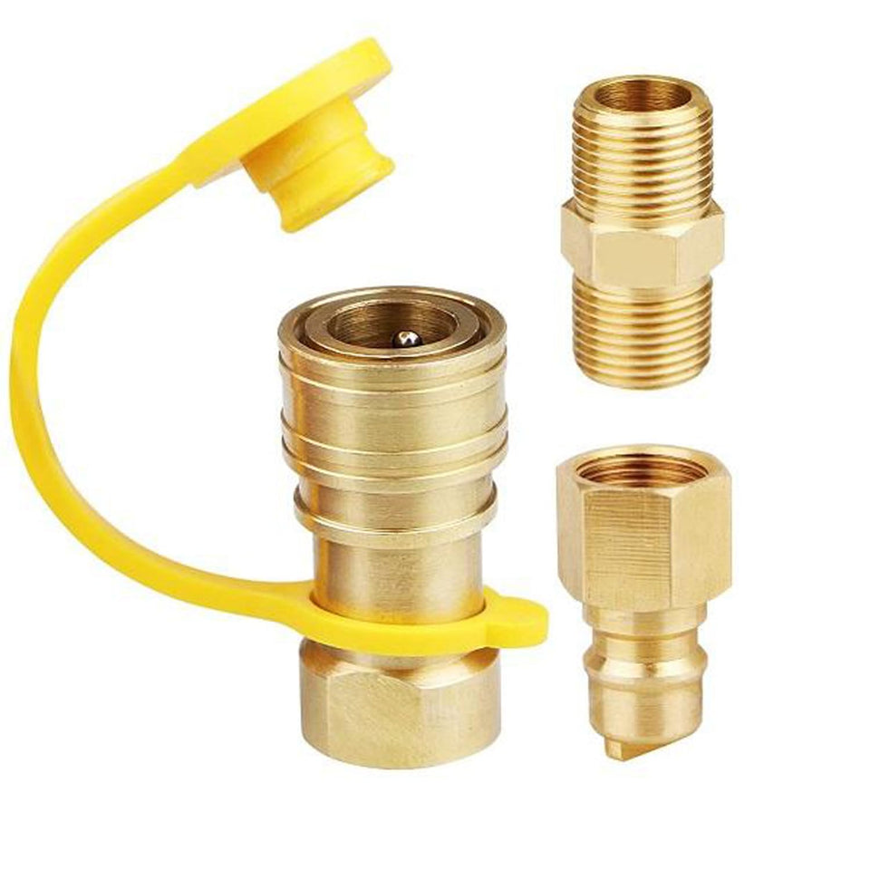 WedFeir 3/8 inch NPT brass fittings for versatile outdoor gas connections.
