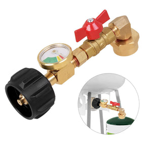 WedFeir propane refill adapter in brass body for durable, leak-free outdoor refilling.