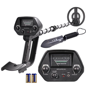 Wedigout metal detector with adjustable handle for comfortable use by kids and beginners.