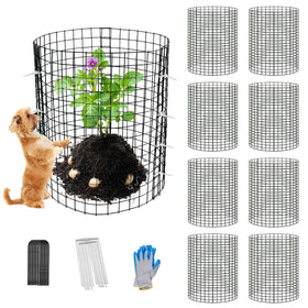 Wedmetal plant protector assembly demonstrates modular panels for customizable cages.