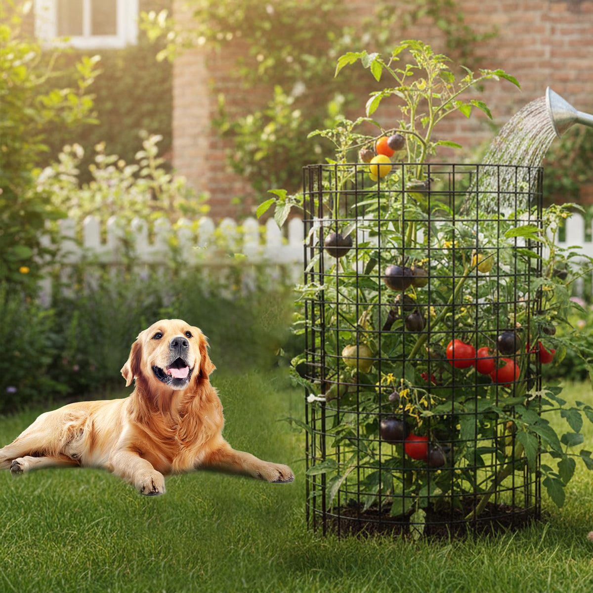 Wedmetal wire mesh 12x12 showcases durable protection around seedlings.