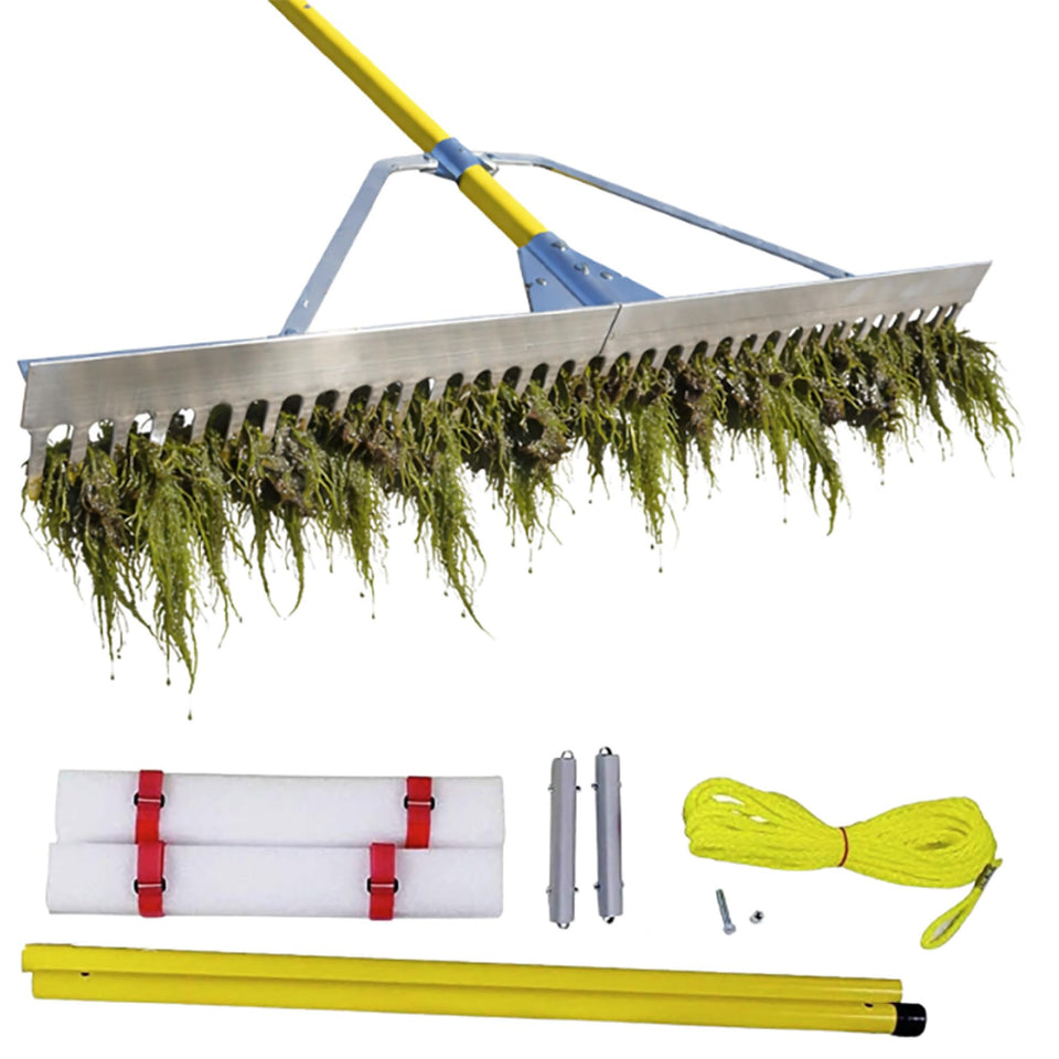 Weed Razer Jenlis Razer Rake collapsible aluminum design enables easy storage and quick setup.