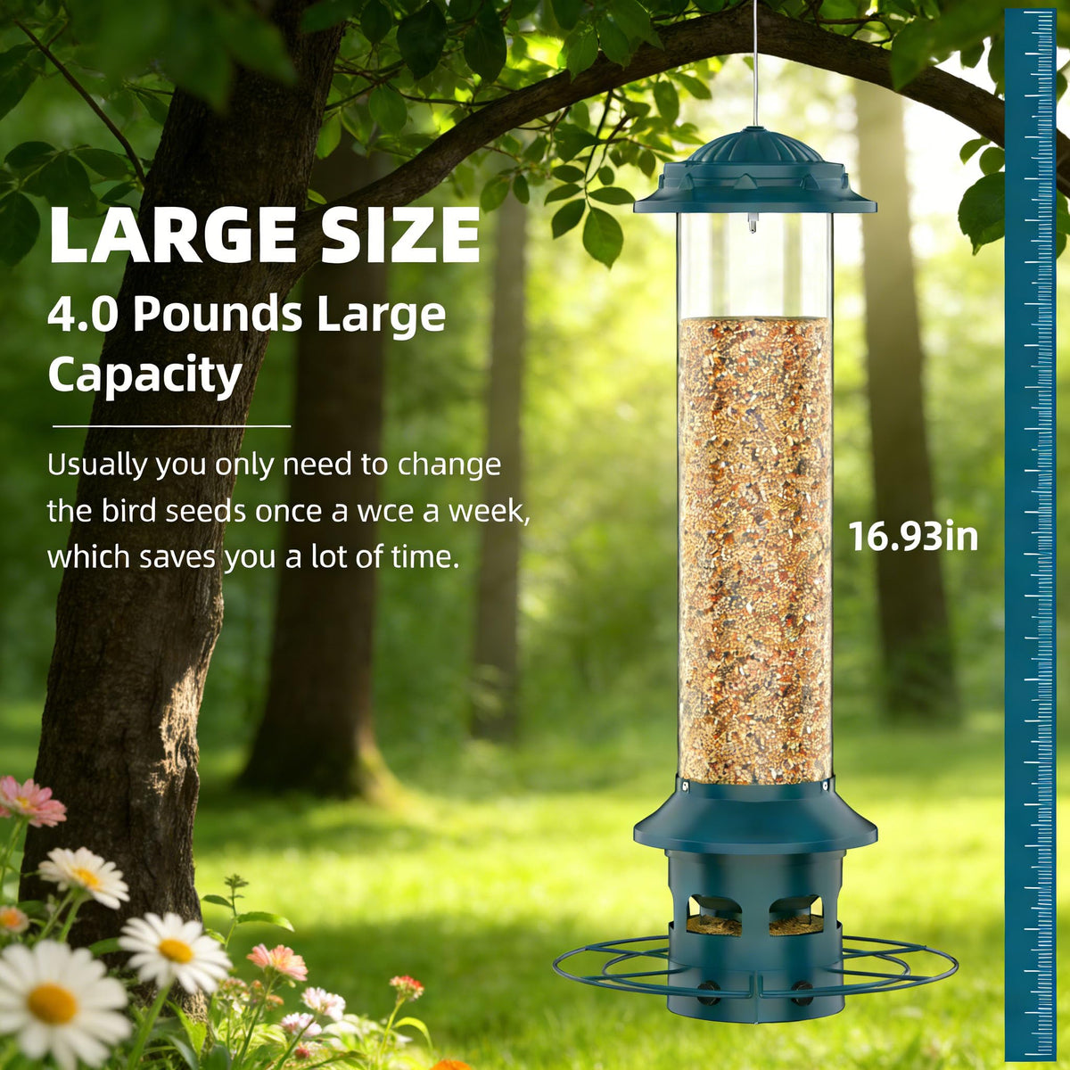WeeFeetc attracts finches, cardinals, and chickadees to your yard.