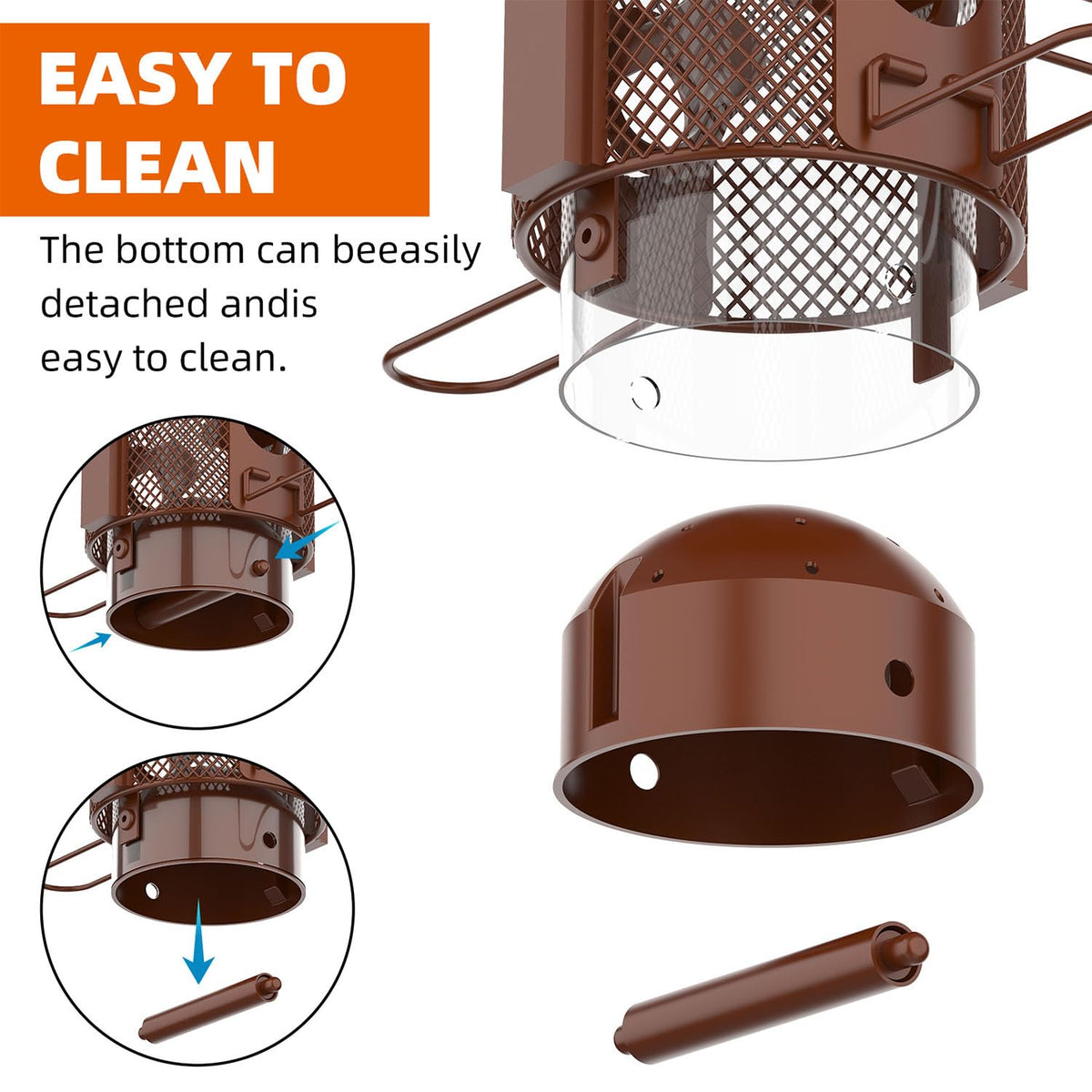 WeeFeetc durable metal construction resists chewers and weather for outdoor use.
