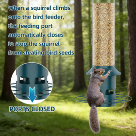 WeeFeetc weight-activated mechanism deters heavy critters from feeding.