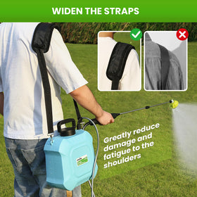 Weeflos electric sprayer with four nozzles enables versatile spraying patterns.