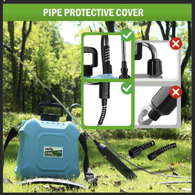 Weeflos sprayer six-pattern nozzle set provides tailored coverage for plants.