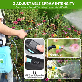Weeflos USB-rechargeable handle supports cordless operation during tasks.