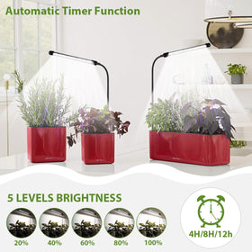 WeeLeeGoo Grow Light dimmable with timer for tailored schedules.