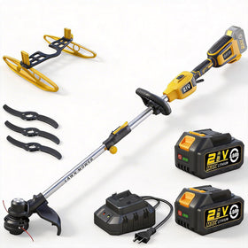 WeeLun cordless weed wacker with 14-inch head for precise edging and trimming.
