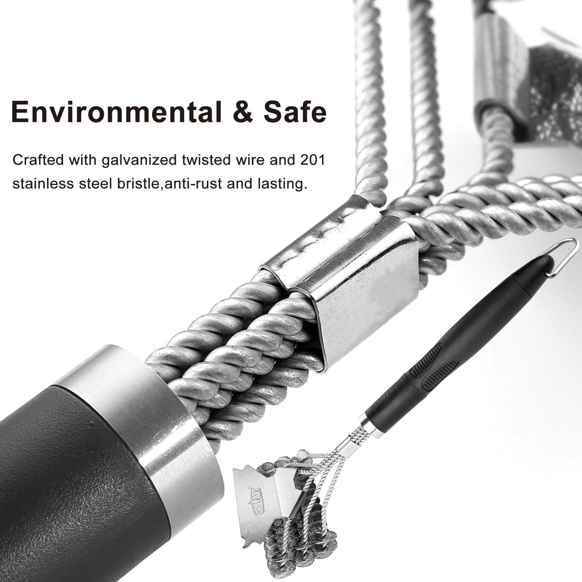 Weetiee tough plastic handle provides secure grip.