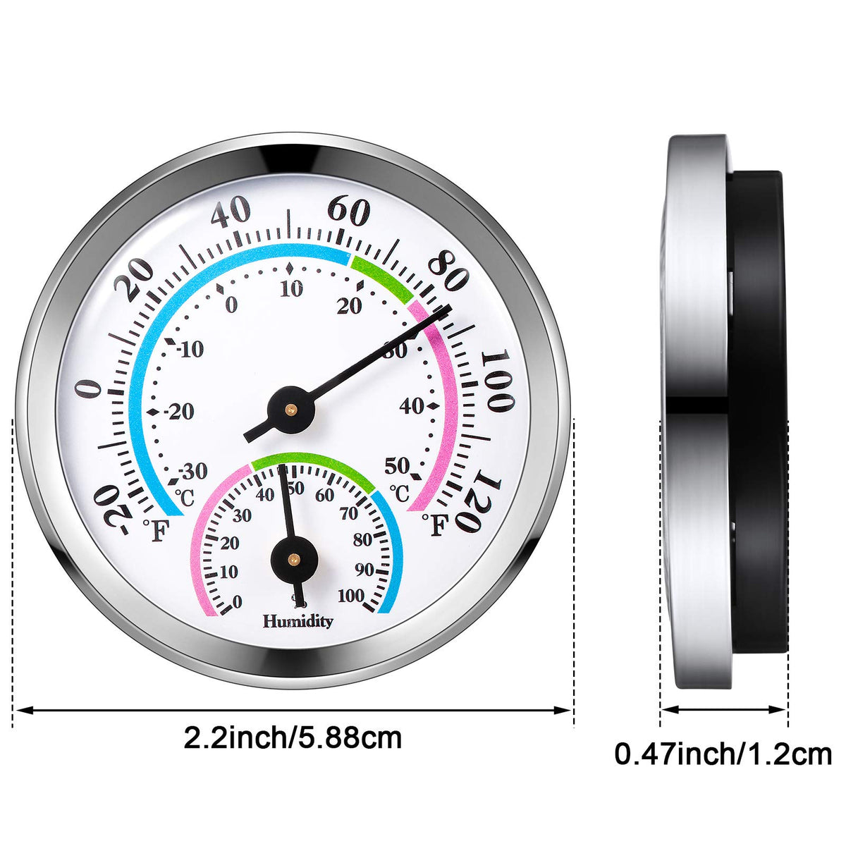 Weewooday aluminum dial provides clear readings for quick checks