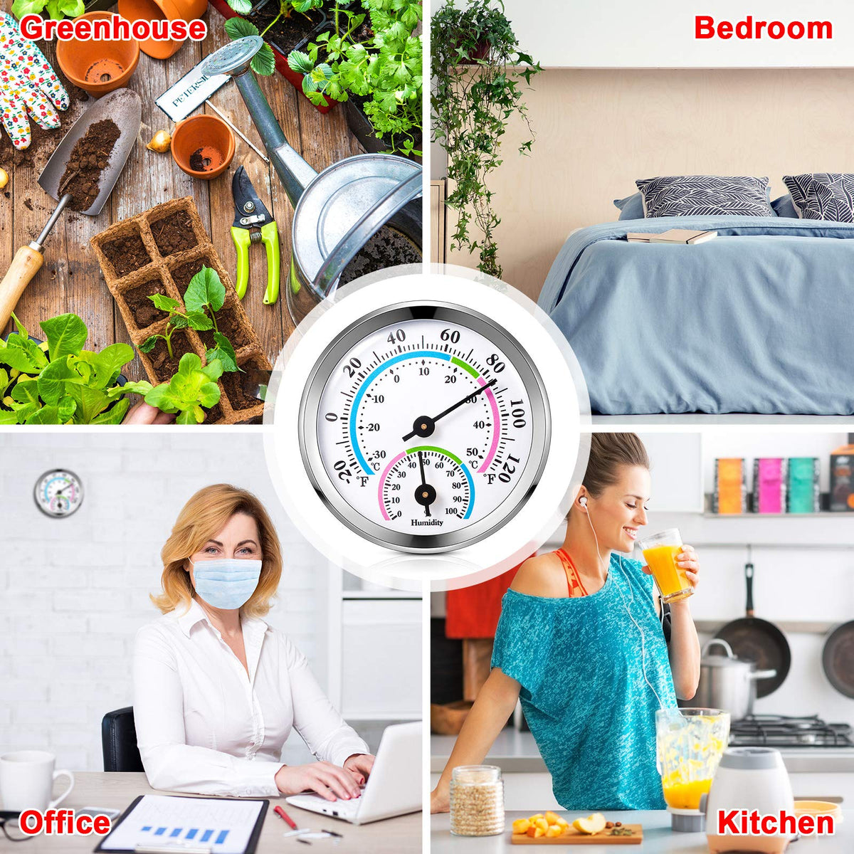 Weewooday compact 3-pack keeps readings handy in home and office