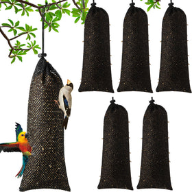 Weewooday finch sock feeder six-pack front view for small garden birds