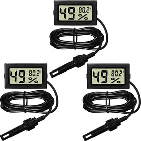 Weewooday mini digital temperature humidity meter with probe gauge for incubators.