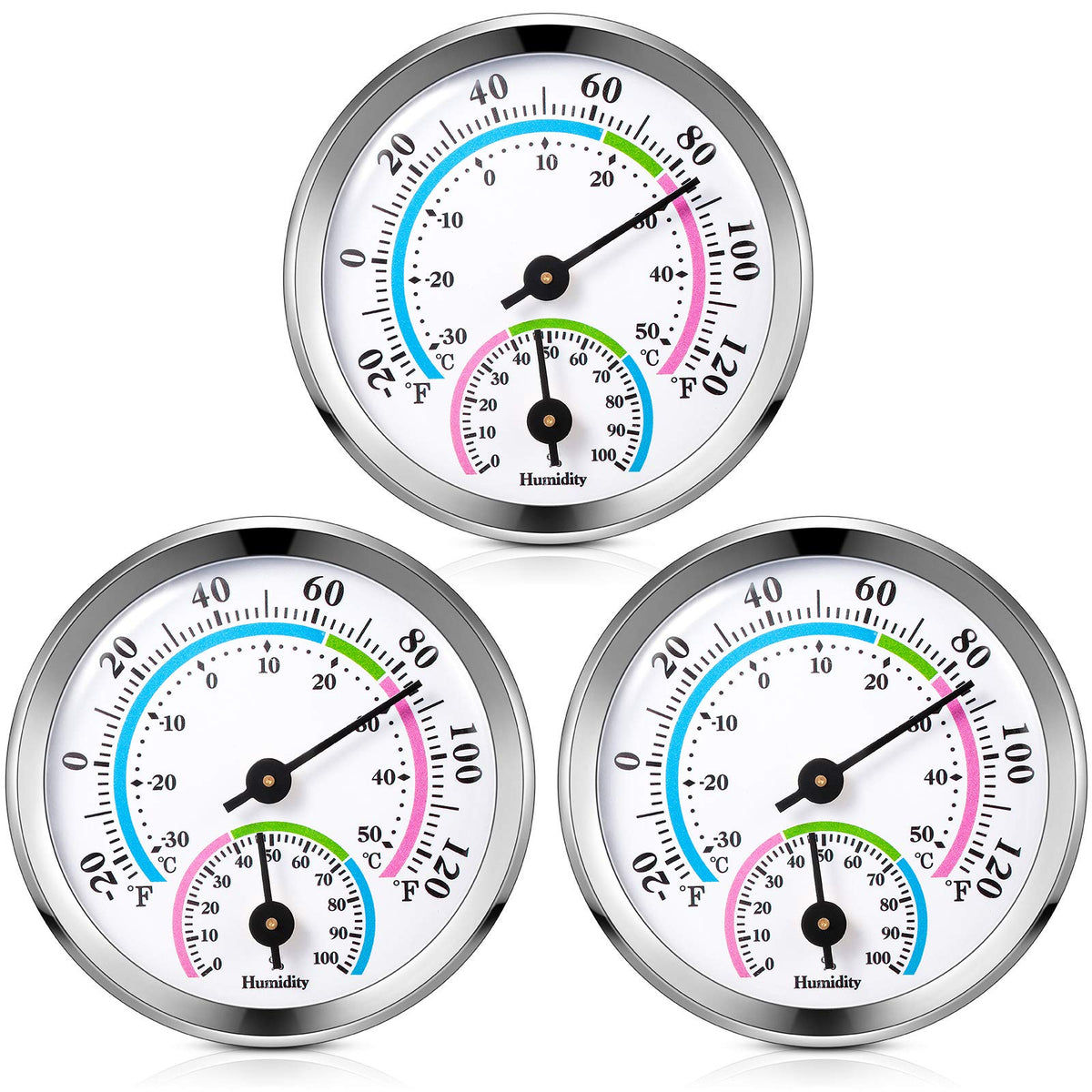 Weewooday 2-in-1 thermometer hygrometer with compact display for precise indoor/outdoor readings