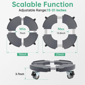 WEIBIDA dolly supports up to 440 pounds for heavy pots and containers.