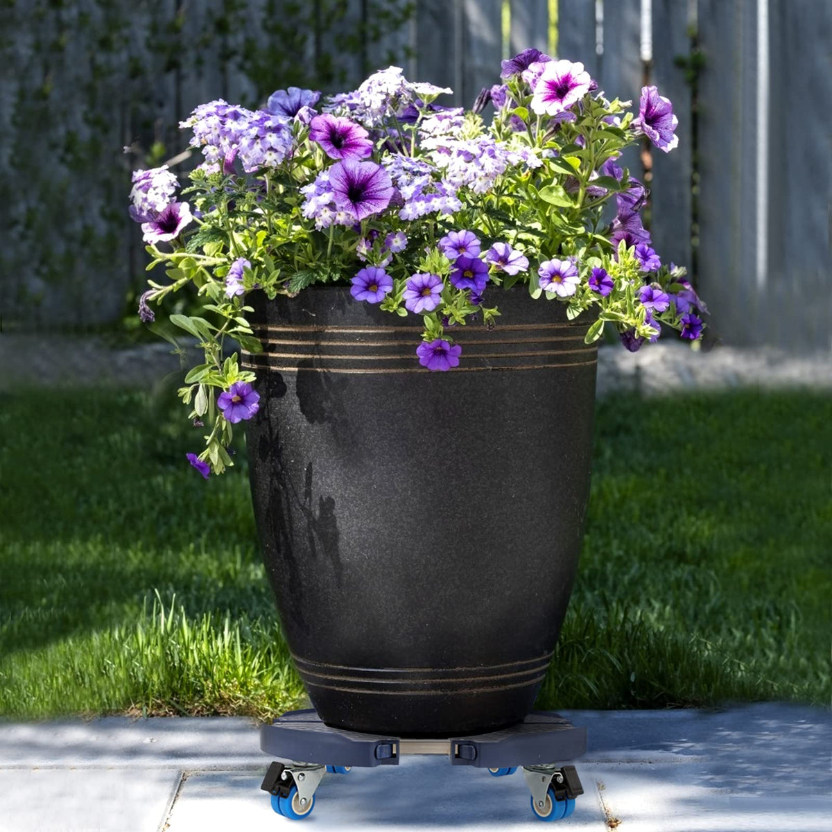 Weibida plant caddy wheels assembly steps demonstrate quick setup for immediate use