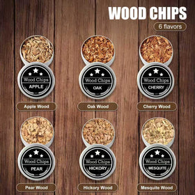 Six wood chip flavors for rich aromatic smoke in WEICHA kit