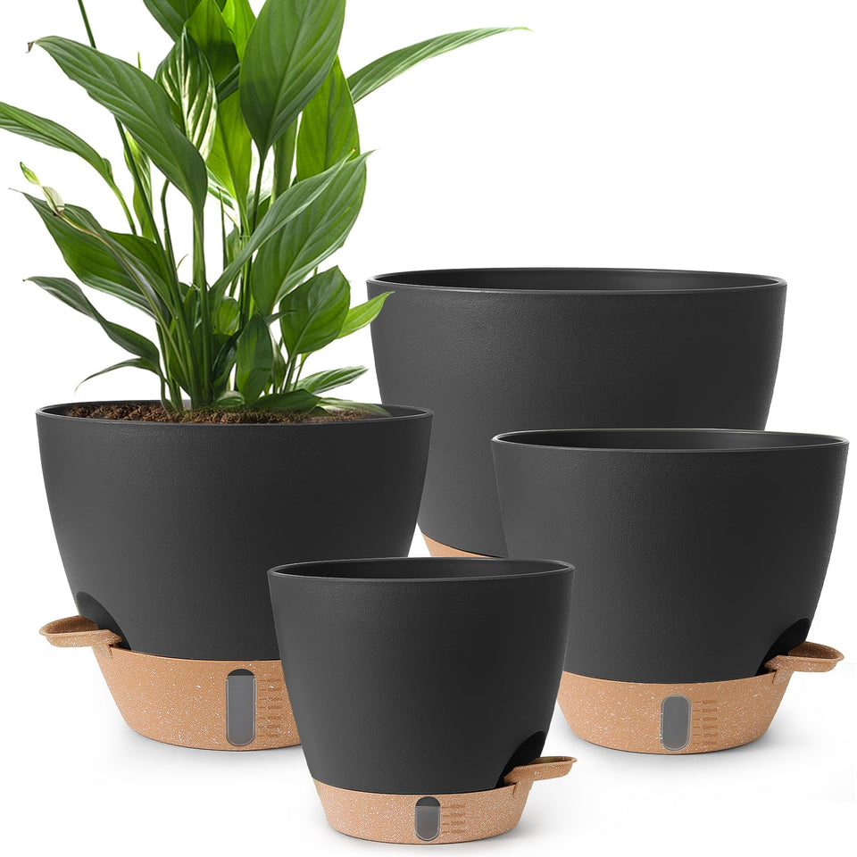 WEICHENGXING 12-inch self-watering pot with water level window for easy monitoring