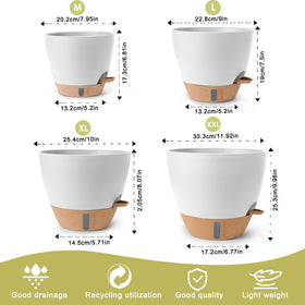 WEICHENGXING self-watering 10-inch pot with detachable device