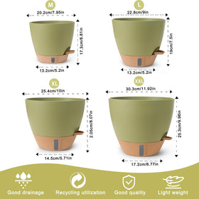 WEICHENGXING 12-inch pot showing detachable watering device for hands-free irrigation