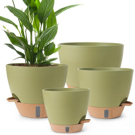 WEICHENGXING self-watering pot 12-inch with water level window for easy monitoring