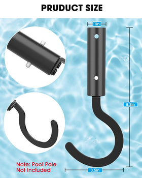 WEIGUZC poolside hook keeps tools organized and within reach.