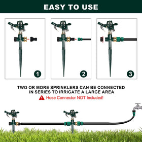 Weillsnow adjustable spray angle sprinkler enables precise watering for tight corners.