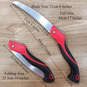 WEIMELTOY folding-design pruning saw safely folded for easy transport
