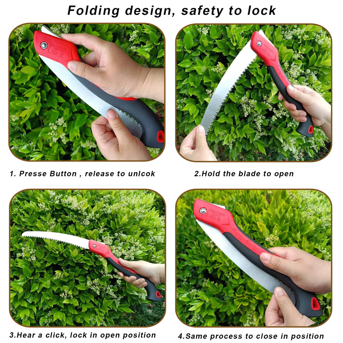 WEIMELTOY soft rubber handle for comfortable grip during pruning.