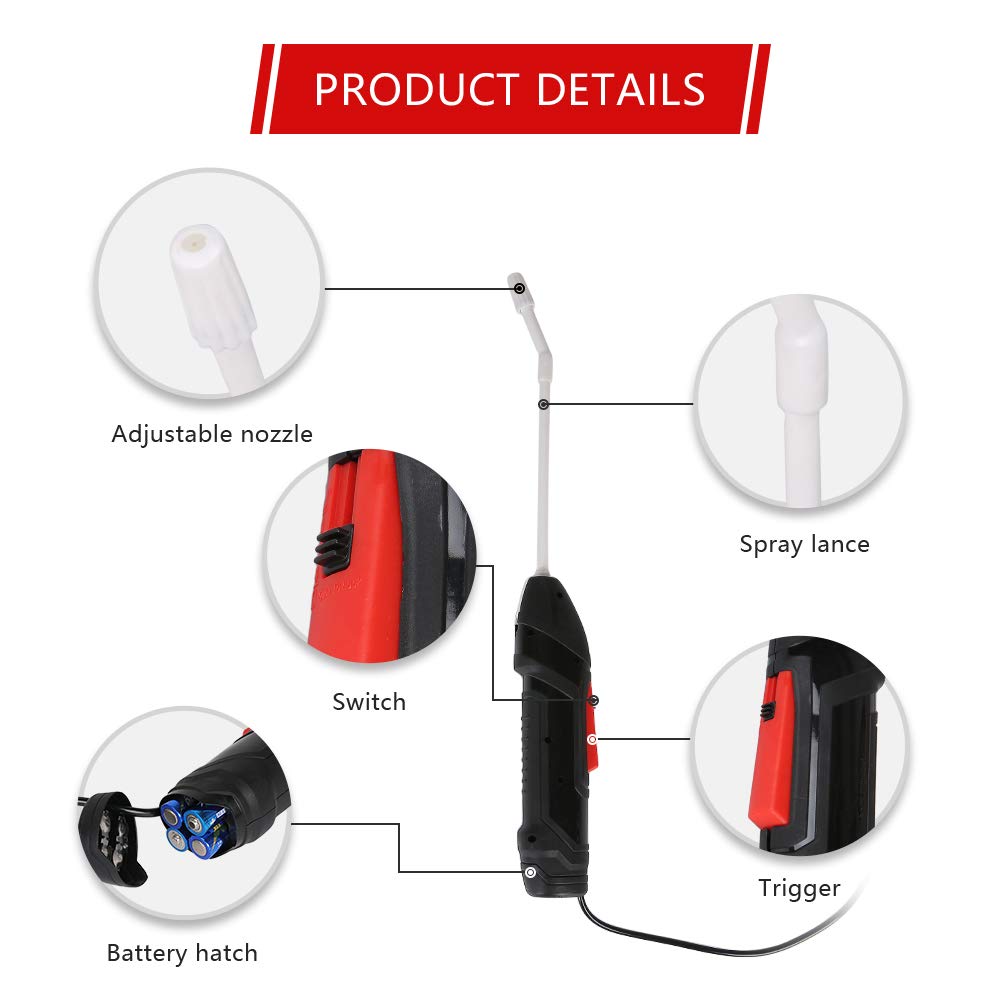 Weirran sprayer attached to a gallon jug for versatile indoor and outdoor spraying.