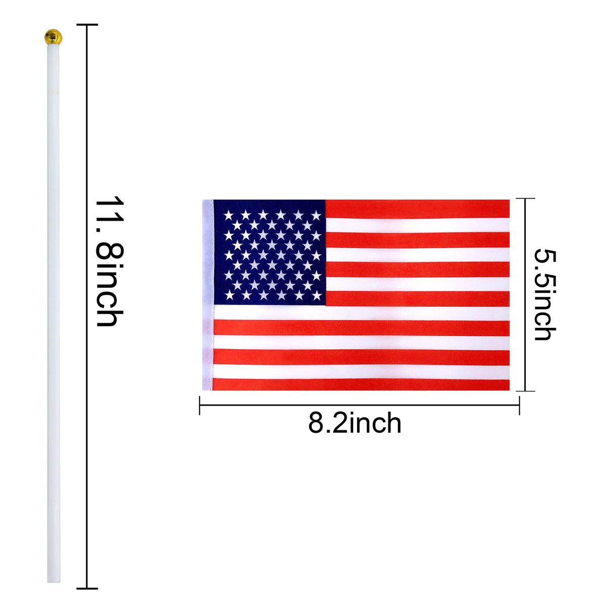 WEITBF durable polyester flags on sticks resist tearing during events.