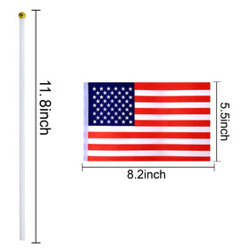 WEITBF durable polyester flags on sticks resist tearing during events.
