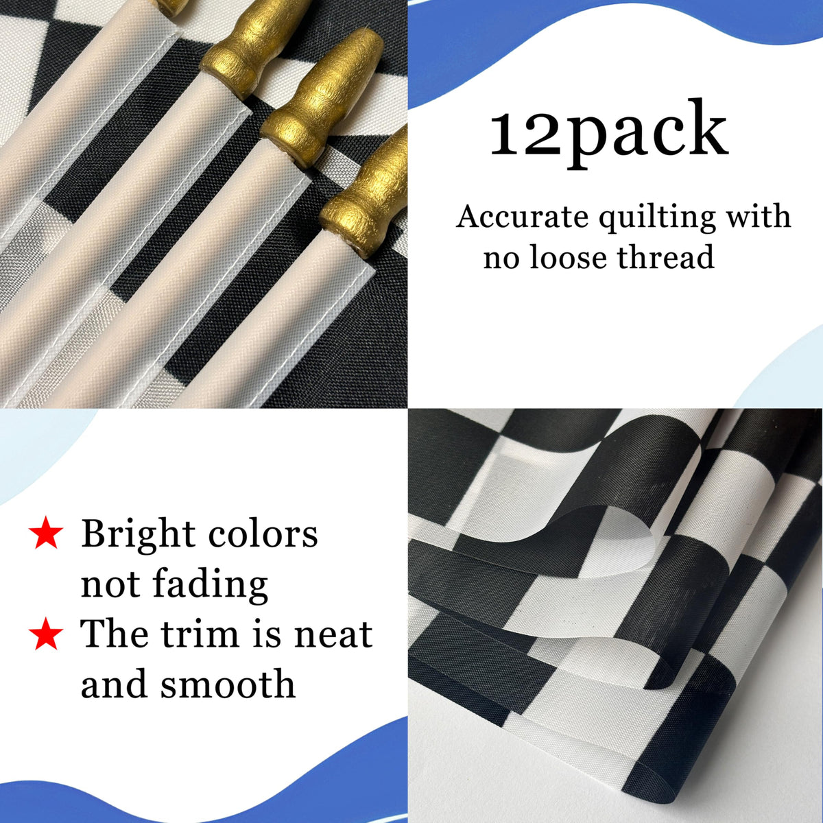 WEITBF 8x12 flag is weather-resistant and colorfast for rain or shine.