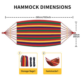 WeiTrust spacious hammock lounge invites stretching out and relaxing anywhere.